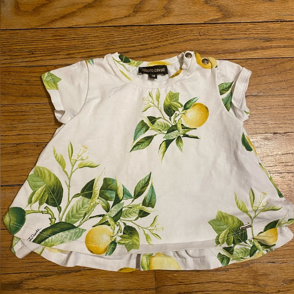 Roberto Cavalli Baby Lemon Print Top size 18 months